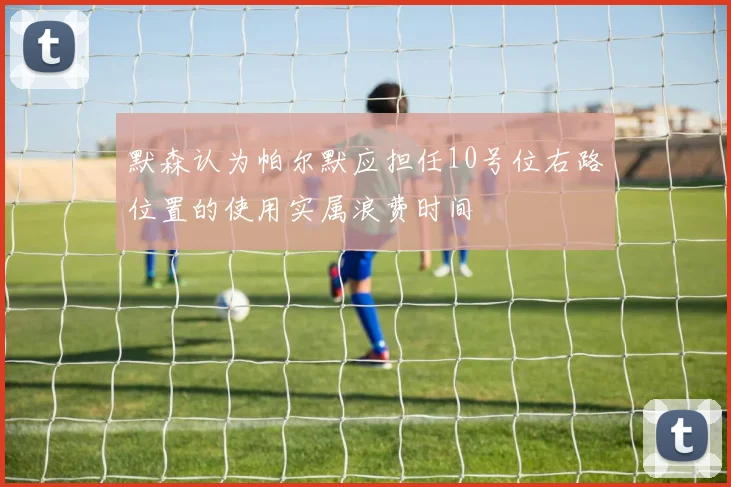 默森认为帕尔默应担任10号位右路位置的使用实属浪费时间